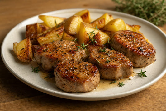 Medallones de solomillo al horno con glaseado de miel de tomillo
