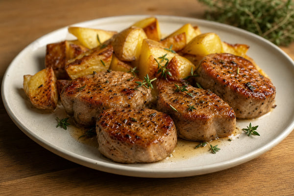 Medallones de solomillo al horno con glaseado de miel de tomillo