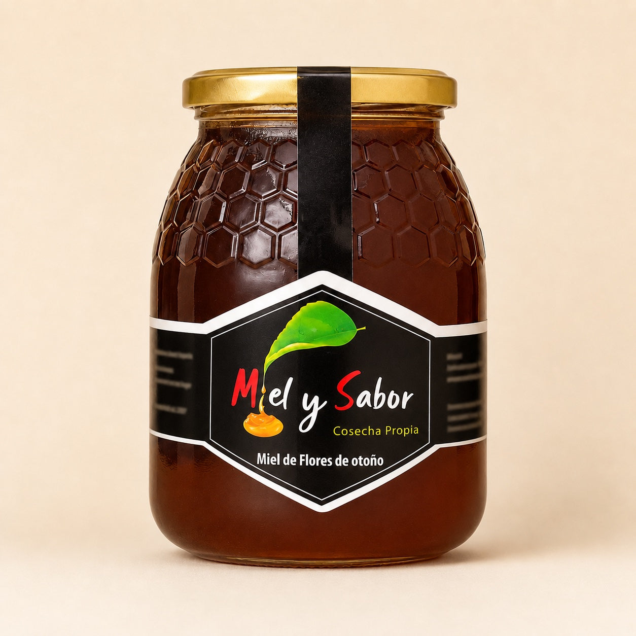 Tarro de 1 kg de miel de flores de otoño Miel y Sabor