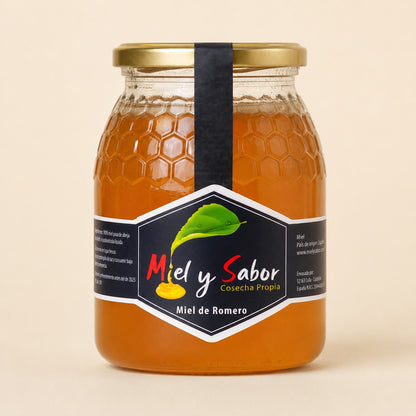 Tarro de 1 kg de miel de romero Miel y Sabor