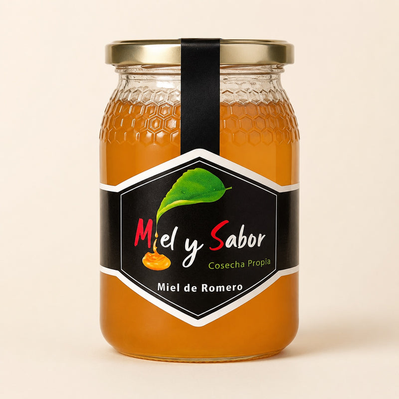 Tarro de 500 g de miel de romero Miel y Sabor